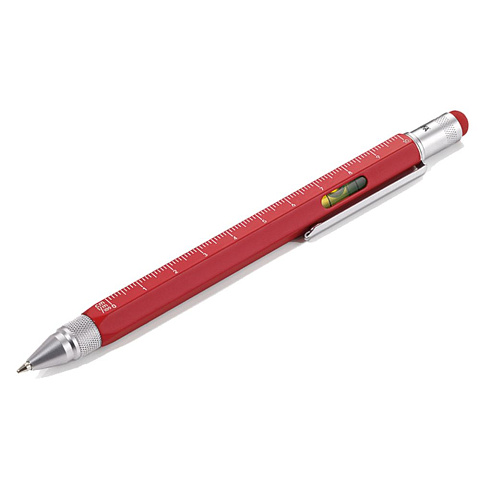 Ручка шариковая Construction, мультиинструмент, красная - рис 2.