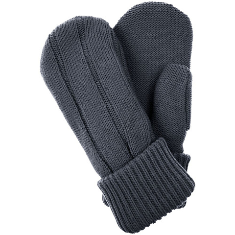 Варежки Knit Beat, темно-серые - рис 3.