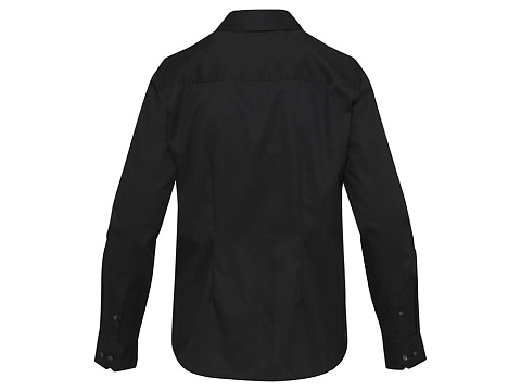 Citrine женская рубашка из твила - сплошной черный - рис 3.