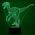 3D светильник "Динозавр Велоцираптор" - миниатюра
