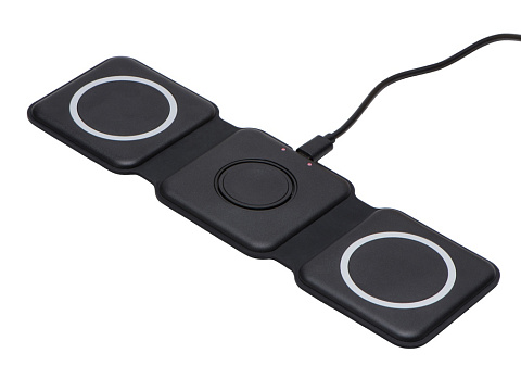 Беспроводное зарядное устройство 3-в-1 Road, 15 Вт, черный - рис 2.