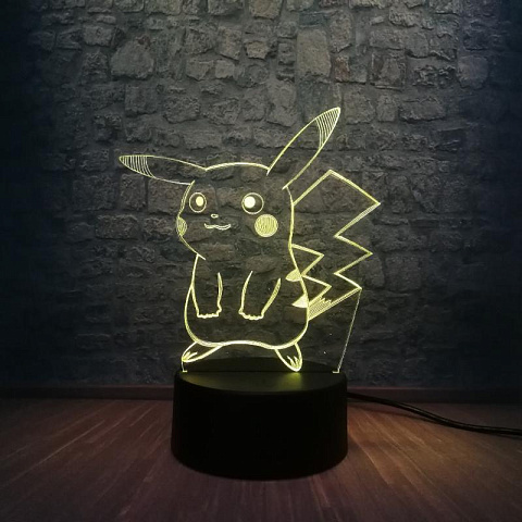 3D светильник Пикачу - рис 2.