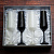 Набор бокалов для шампанского из черного и белого стекла (4 шт) - миниатюра - рис 2.