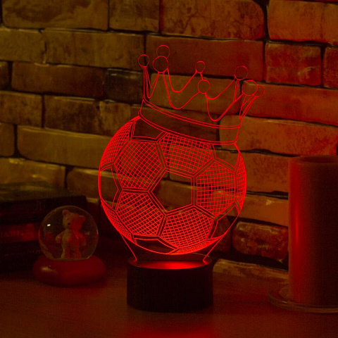 3D светильник Мяч с короной - рис 6.
