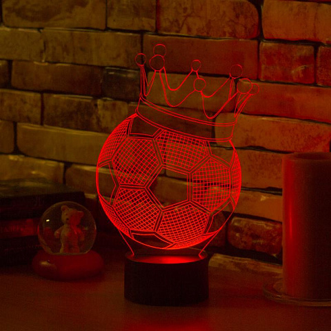 3D светильник Мяч с короной - рис 6.