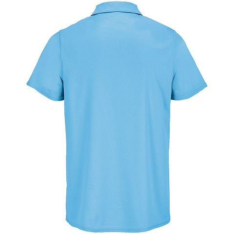 Рубашка поло унисекс Pitcher, ярко-бирюзовая - рис 3.