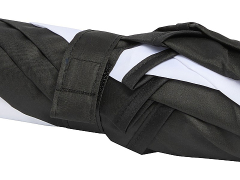 Джефф 30-дюймовый ветрозащитный зонт-трость, белый/черный - рис 5.