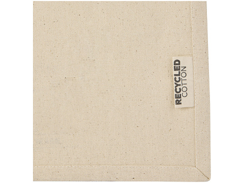 Мини эко-сумка Odessa с клинчиком, изготовленная из переработанного хлопка, сертифицированного согласно GRS, плотностью 220 г/м², объемом 9 л - Натуральный - рис 4.