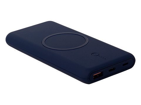 Внешний беспроводной аккумулятор c QC/PD Reload, 10000 mAh, темно-синий - рис 4.