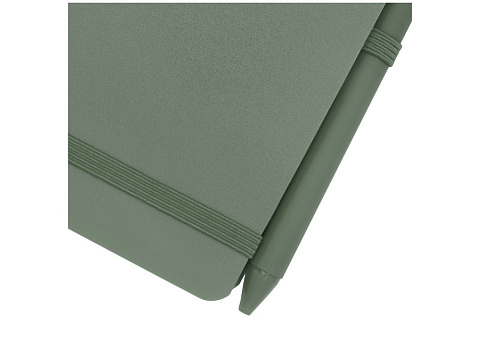 Блокнот Thalaasa формата А6 в твердой обложке из океанического пластика с шариковой ручкой - Зеленый яркий - рис 5.