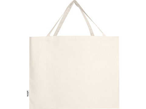 Odessa большая эко-сумка из переработанного хлопка, сертифицированного согласно GRS, плотностью 220 г/м² - Натуральный - рис 3.