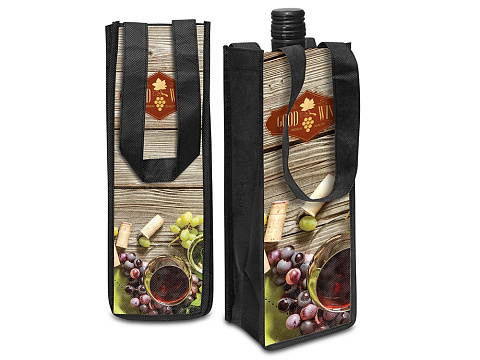 Чехол для бутылки из нетканого материала PET с возможностью полноцветной печати