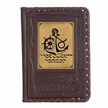 Кожаная обложка на паспорт Моряку