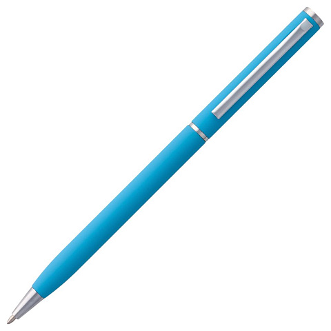 Ручка шариковая Hotel Chrome, ver.2, матовая голубая - рис 3.