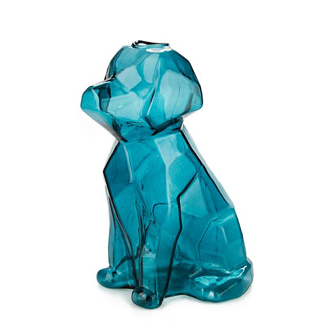 Стеклянная ваза "Сфинкс" (синяя) - рис 3.