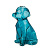 Стеклянная ваза "Сфинкс" (синяя) - миниатюра - рис 3.