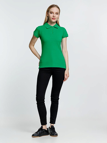 Рубашка поло женская Virma Premium Lady, зеленая - рис 7.