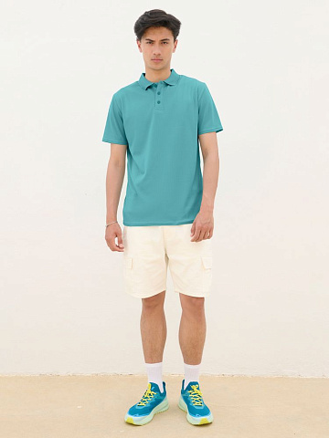 Рубашка поло унисекс Pitcher, черная - рис 6.