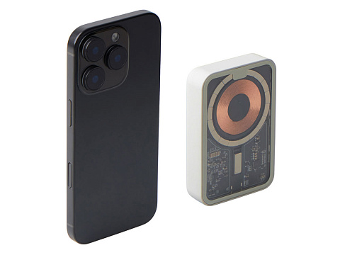 Беспроводной магнитный внешний аккумулятор с QC\PD MagnifIQ, 10000 мАч, 15 Вт, белый - рис 10.