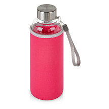 Бутылка для воды Pure c чехлом, 420 мл, розовый