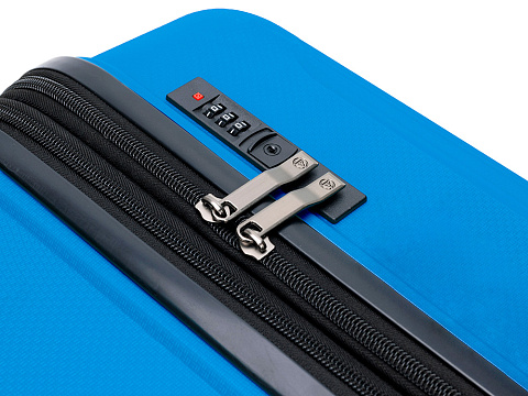 Чемодан TORBER В Отпуск, ярко-синий, полипропилен, 55 х 36 х 21,5 см, 37 л - рис 5.