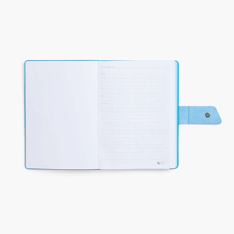 Ежедневник Boom, недатированный, черный с голубым - рис 8.