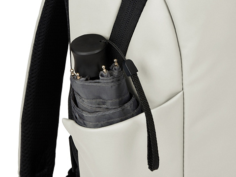 Рюкзак Sofit для ноутбука из экокожи, молочный (Р) - рис 9.