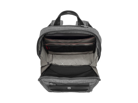 Рюкзак VICTORINOX Architecture Urban2 City Backpack 14'', серый, полиэстер / кожа, 30x19x42 см, 17 л - рис 7.