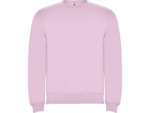 Свитшот с начесом Clasica унисекс, светло-розовый