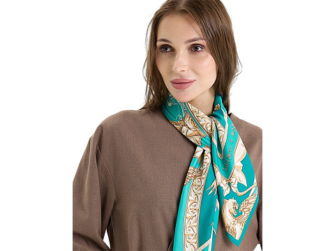 Платок Казань Драгоценная изумрудный - рис 2.