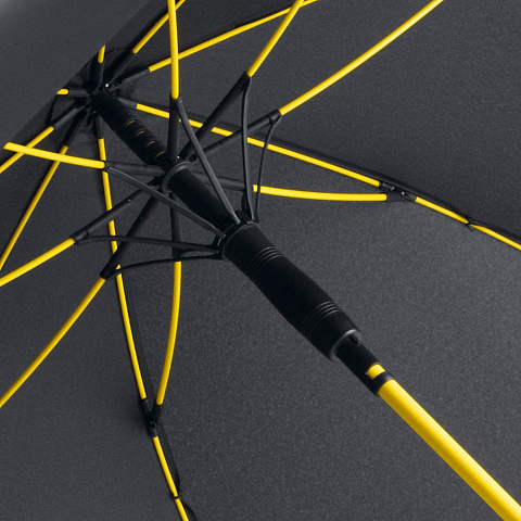 Зонт-трость с цветными спицами Color Style, желтый - рис 3.
