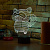 3D лампа Енот - миниатюра - рис 7.