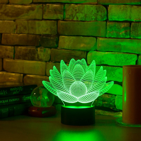 3D светильник Цветок лотоса - рис 2.
