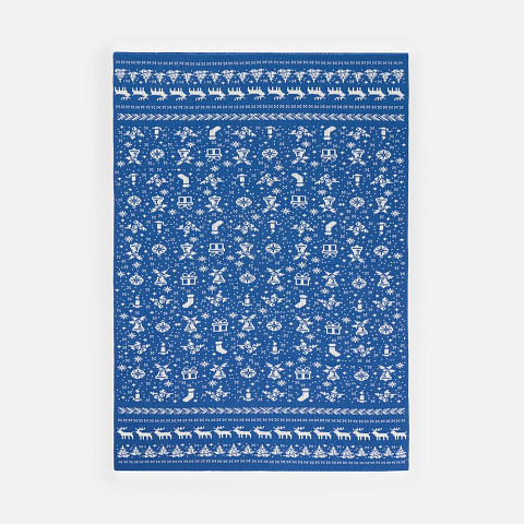 Плед Holidale, синий с молочным - рис 5.