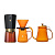 Кофейный набор Amber Coffee Maker Set, оранжевый с черным - миниатюра