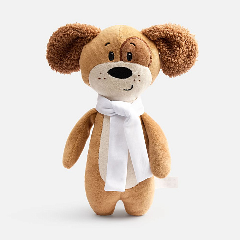 Мягкая игрушка Beastie Toys, собачка с белым шарфом - рис 2.