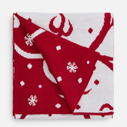 Шарф Adventino, красный с молочным - рис 3.