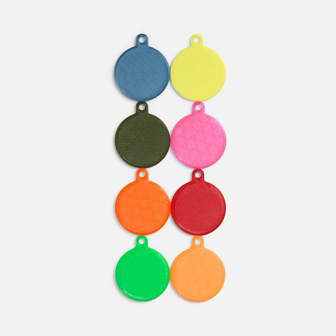 Подвеска Round, 3D-печать, желтая - рис 3.