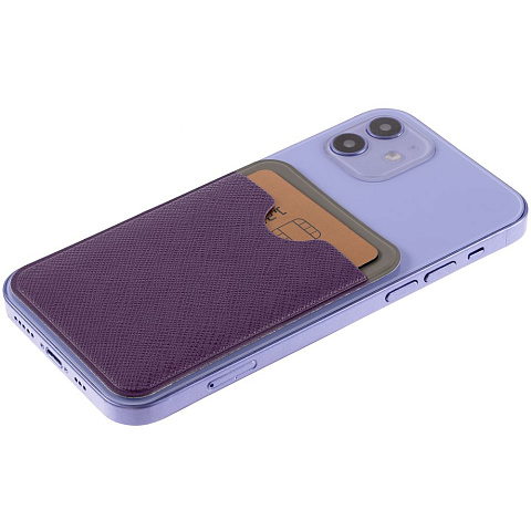 Чехол для карты на телефон Devon, фиолетовый с серым - рис 4.