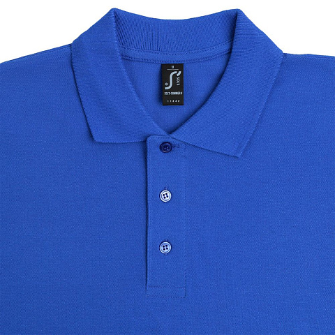Рубашка поло мужская Summer 170, ярко-синяя (royal) - рис 4.