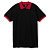 Рубашка поло Prince 190, черная с красным - миниатюра