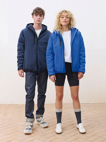 Куртка софтшелл с капюшоном женская Falcon Women, ярко-синяя (royal) - рис 6.