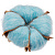 Цветок хлопка Cotton, голубой - миниатюра