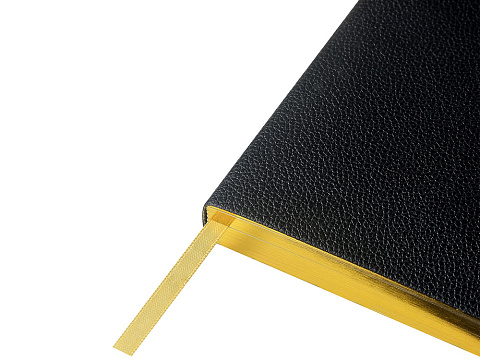 Ежедневник недатированный А5 Black с нашивкой, черный - рис 4.