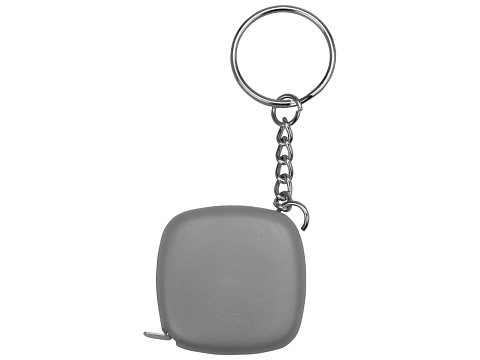 Брелок-рулетка 1м Block, серый - рис 4.