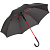 Зонт-трость с цветными спицами Color Style, красный с черной ручкой - миниатюра