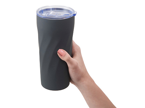 Подарочный набор FAMILY с термосом и термокружкой, серый - рис 4.