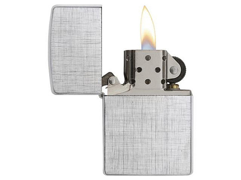 Зажигалка ZIPPO Classic с покрытием Brushed Chrome, латунь/сталь, серебристая, матовая, 38x13x57 мм - рис 3.