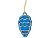 Подвеска шишка с цветной подложкой, синяя подложка - миниатюра - рис 2.
