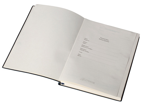 Бизнес блокнот Supreme с вставкой из софт-тача, гибкая обложка, 128 листов, синий - рис 6.